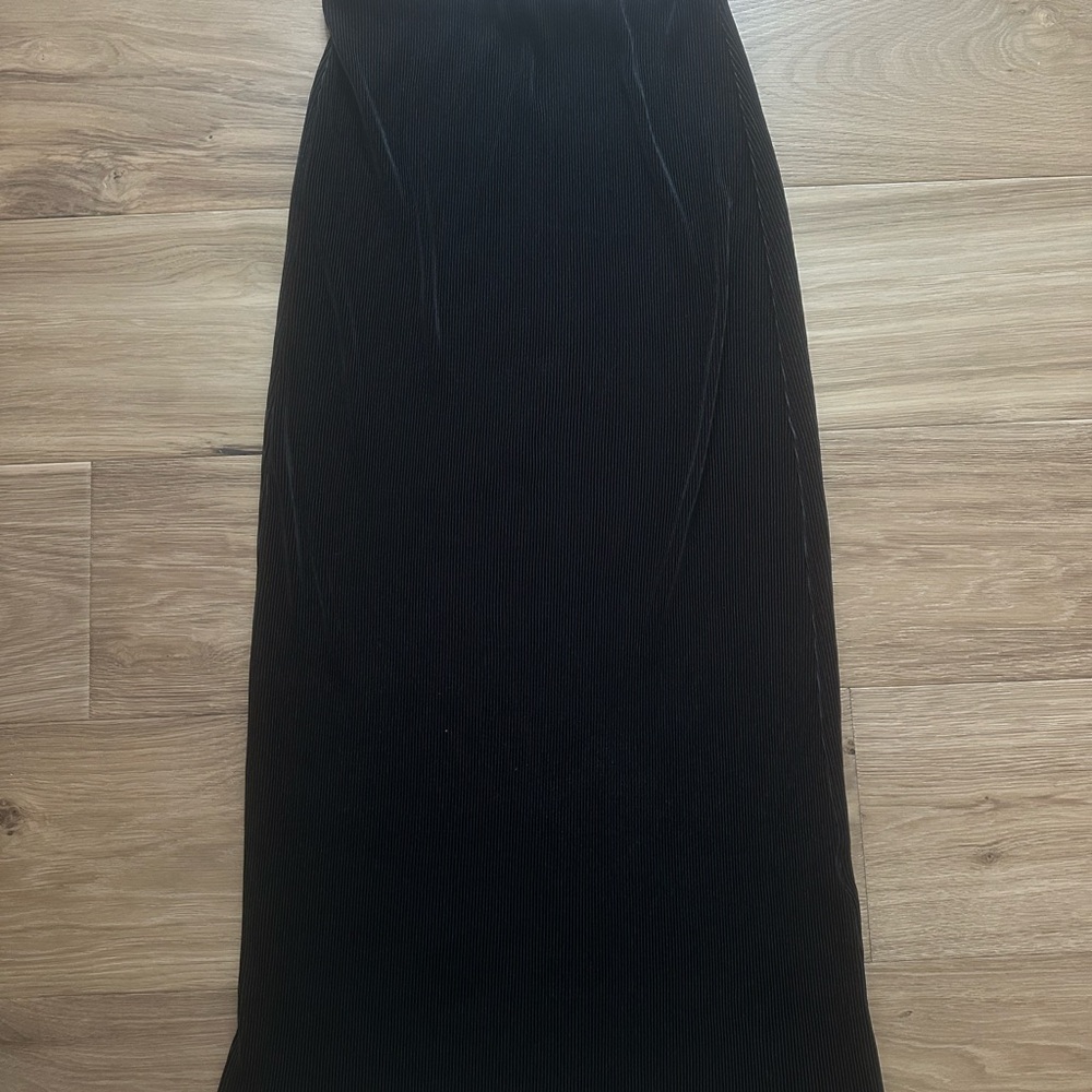 Hello Molly Black Maxi Skirt - Streamlined Silhouette